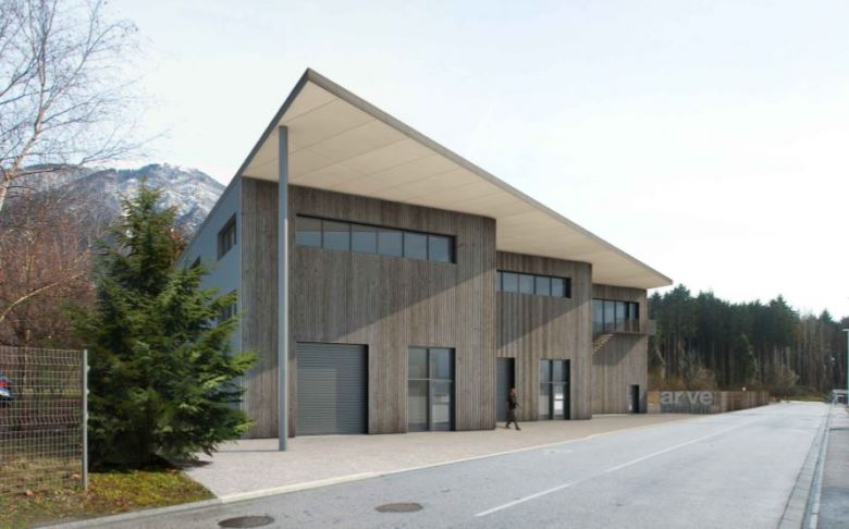 Arve Charpente.  Un nouveau bâtiment conçu comme une vitrine de ses savoir-faire