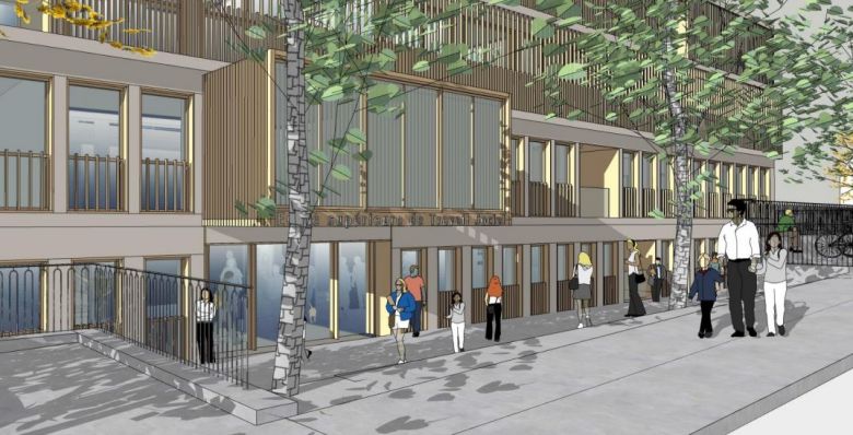 École Supérieure de Travail Social. L'extension de 2 600 m² sera livrée début 2022