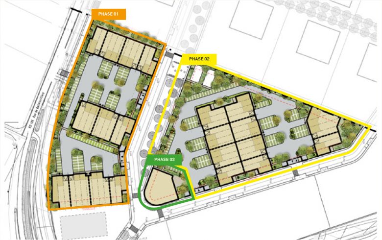 Zone de la Croix Ronde. Lancement de la phase 1 du parc mixte de 14 000 m²